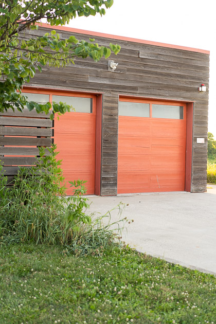 Orange Garage Doors at Scioto Audubon Metro Park